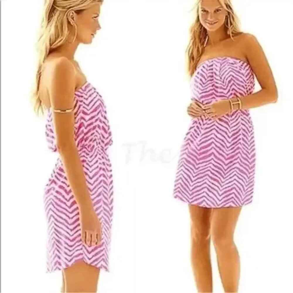 Lilly Pulitzer Windsor Dress – Size Medium – “Zebron” Print in Tropical Pink